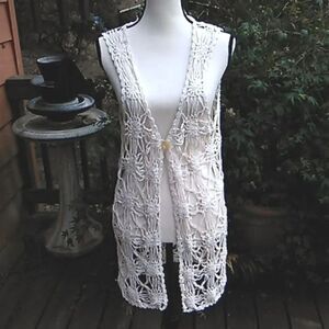 What Goes Around Comes Around Crocheted Vest Hippy